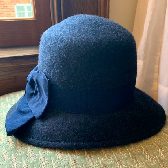 LAST CHANCE GIOVANNIO NEW YORK 100% wool hat navy - Picture 3 of 12